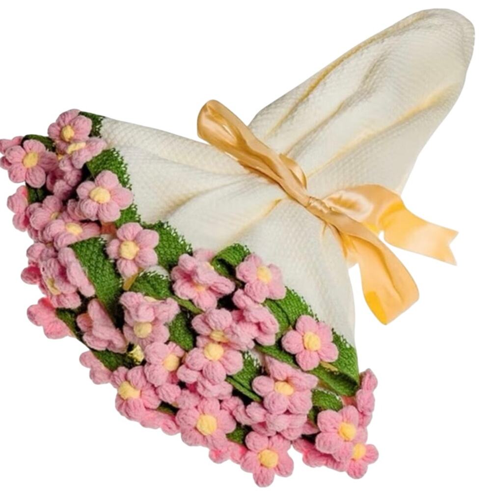 43" Crochet Flowers Rose Bouquet Blanket
Handmade Knitted Throw Blanket NEW NWT